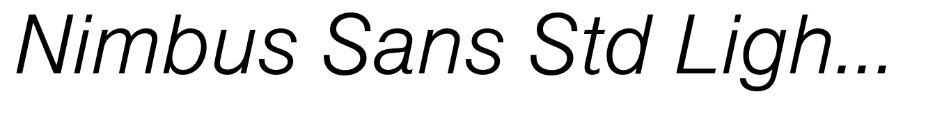 Nimbus Sans Std Light Italic (D)